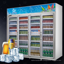 2 door beverage refrigerator vertical and horizontal display freezer
